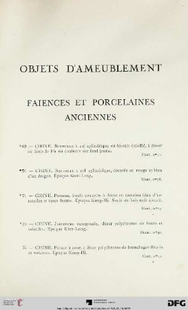 Objets d’Ameublement (Nr. 69-131)