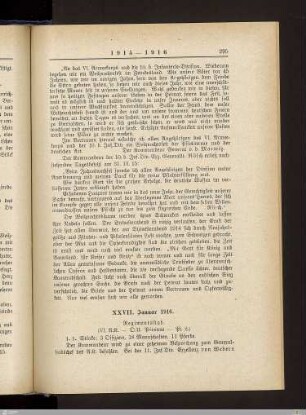 XXVII. Januar 1916
