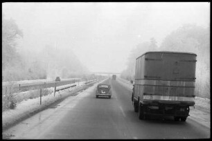 Leonberg: Streckenabschnitt Leonberg - Pforzheim Ost [Gundelfingen: Freiburg Zubringer Nord, im Rauhreif]