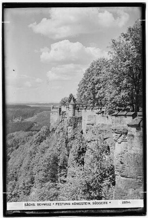 Sächsische Schweiz. Festung Königstein. Südseite