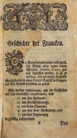 Theophilus Franckens kurtzgefaßte Geschichte des Franckenlandes und dessen Haupt-Stadt Würtzburg