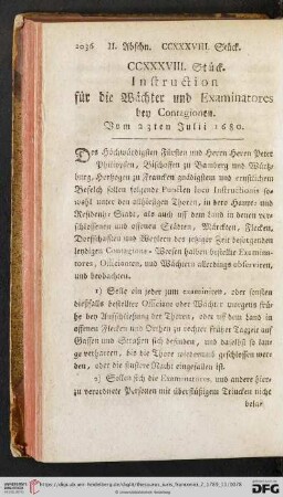 CCXXXVIII. Stueck
