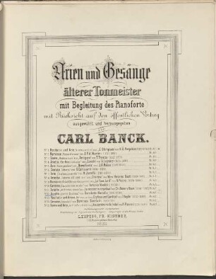 Arietta : Quella fiamma ; aus einer Cantate