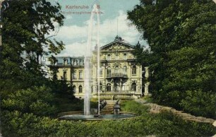 Postkartensammlung Weis mit Ansichten Karlsruhes. Erbgroßherzogliches Palais