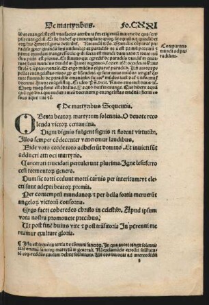 De martyribus Sequentia.
