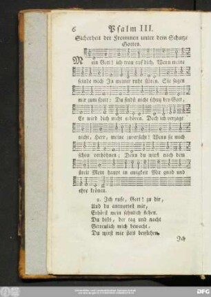 Psalm III. Sicherheit der Frommen unter dem Schutze Gottes.