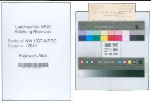 Entnazifizierung Alois Krajewski , geb. 00.00.0000 ()