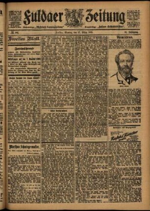 Zweite Ausgabe vom Montag, den 27. März 1905.