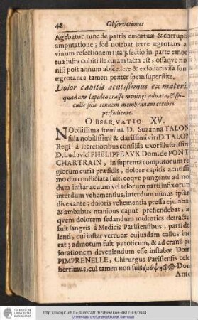 Observatio XV.