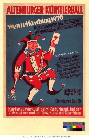 Originaltitel: Altenburger Künstlerball Wenzelfasching 1950