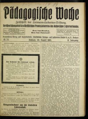 Kriegsteilnehmer aus der deutschen Lehrerschaft