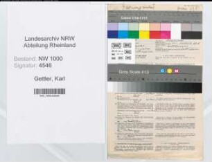 Entnazifizierung Karl Gettler, geb. 28.09.1905 (Zollbeamter)