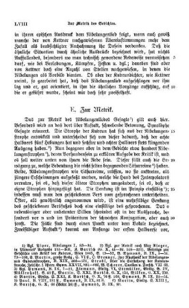 E. Zur Metrik