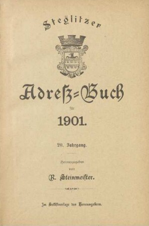 20.1901: Steglitzer Adressbuch