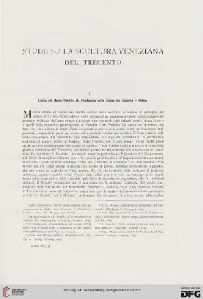 14: Studii su la scultura veneziana del trecento, [1]