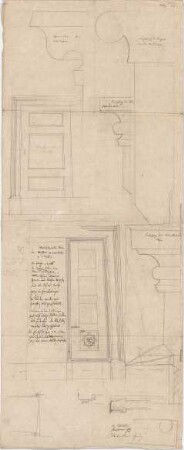 Voit, August von; Kirchheimbolanden; Synagoge - Türprofile (Teilansichten); Profile (Schnitte)
