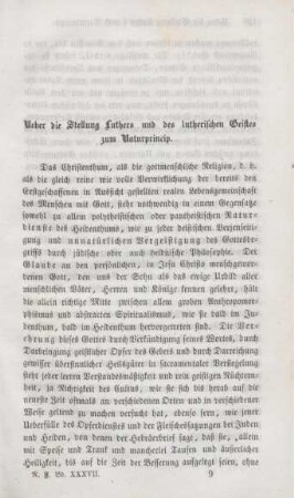 129-165 Ueber die Stellung Luthers und des lutherischen Geistes zum Naturpincip