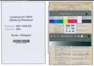 Entnazifizierung Hildegard Runte , geb. 28.04.1921 (Fachlehrerin)