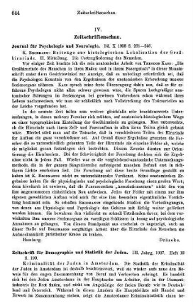 644-646, IV. Zeitschriftenschau