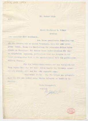 Brief an Otto Thümer : 28.01.1913