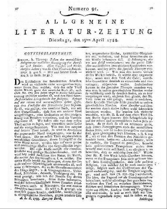 Bahrdt, Carl Friedrich: System der moralischen Religion zur endlichen Beruhigung für Zweifler und Denker. - Berlin : Vieweg Bd. 2. - 1787