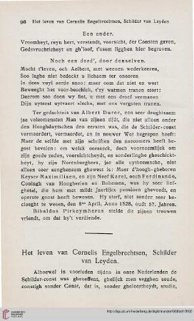 Het leven van Cornelis Engelbrechtsen, Schilder van Leyden