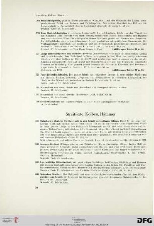 Streitäxte, Kolben, Hämmer (Nr. 801-829)