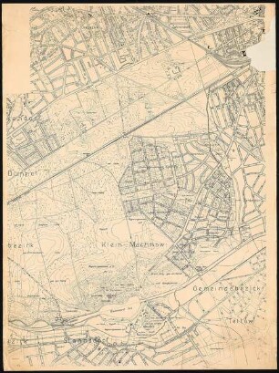 Siedlungsplan Kleinmachnow und Düppel: Übersichtsplan 1:4000 (in 2 Teilen, s.a. Inv.Nr. 20631)