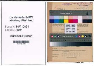 Entnazifizierung Heinrich Kuellmar, geb. 22.12.1899 (Ingenieur)
