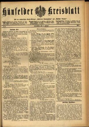 Ausgabe vom Samstag, den 06. Januar 1912.