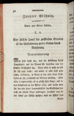 Zweyter Abschnitt. Worin gute Sitten bestehen.