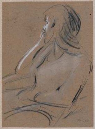 Sitzende Frau
