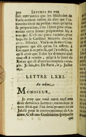 Lettre LXXI. - Lettre LXXV.