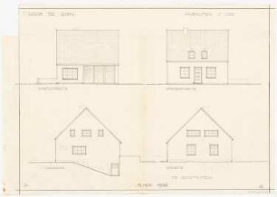 Haus Dr. Gain: 4 Ansichten 1:100