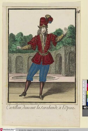 Castillan, dansant la Sarabande, à l'Opera