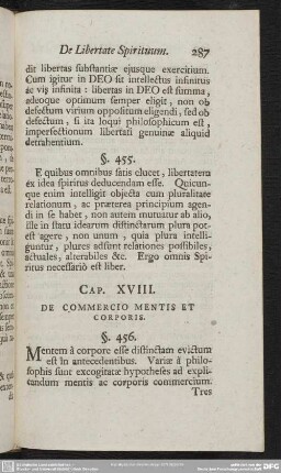 Cap. XVIII. De Commercio Mentis Et Corporis