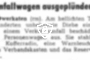 Unfallwagen ausgeplündert
