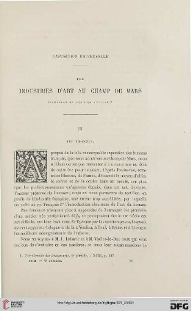 2. Pér. 18.1878: Les industries d'art au Champ de Mars, 2 : Exposition Universelle