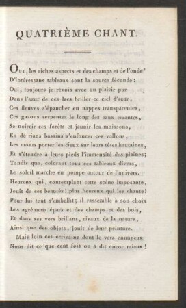 Quatrième Chant