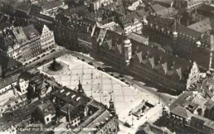 Leipzig: Markt mit altem Rathaus und Messamt