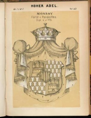 Taf. 263. Monroy Fürst v. Pandolfina. Dipl. v. J. 1713.