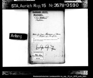 Die dem Gastwirt Hinrich Janssen Husmann in Moens erteilte Erlaubnis zum Kramhandel