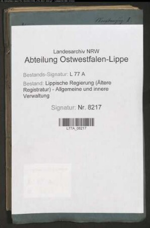 Straßenbau.- 13 Straßenzug I.- Distrikt 2 Kreuzkrug - Hirschsprung, Bd. 1
