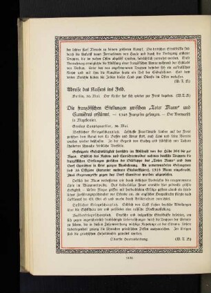 Die französischen Stellungen zwischen "Toter Mann" und Cumiéres erstürmt.