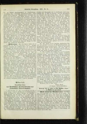 Rundschreiben des Westfälischen Provinzialvereins des "Katholischen Lehrerverbandes"
