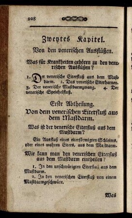 Zweytes Kapitel. Von den venerischen Ausflüßen