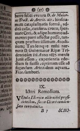 IX. Icteri Remedium