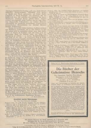 Verzeichnis neuester Besprechungen