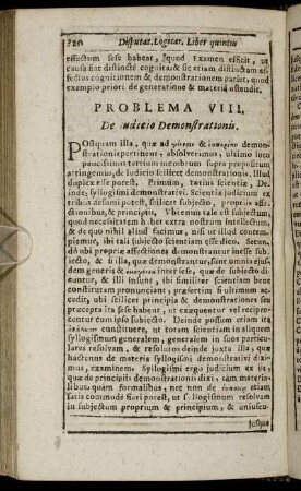 Problema VIII. De indicio Demonstationis.