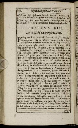 Problema VIII. De indicio Demonstationis.